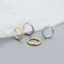 Twisted Beaded Gems Hoop Earrings - MLYH586
