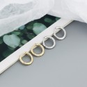 Twisted Beaded Gems Hoop Earrings - MLYH586