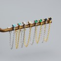 Solitaire Tassel Chain Earrings - MLYH587