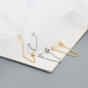 Solitaire Tassel Chain Earrings - MLYH587