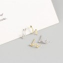 Cute Solitaire Snake Stud Earrings - MLYH588