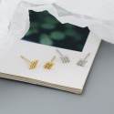 Minimalist Beaded Rhombus Stud Earrings - MLYH589