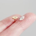 Minimalist Solitaire Evil Eye Stud Earrings - MLYH590
