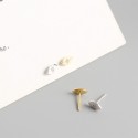 Minimalist Solitaire Evil Eye Stud Earrings - MLYH590