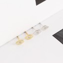 Minimalist Solitaire Evil Eye Stud Earrings - MLYH590