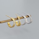 Elegant C-shaped Twisted Stud Earrings - MLYH595