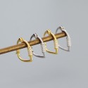 Niche Heart Outline Hoop Earrings - MLYH596