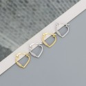 Niche Heart Outline Hoop Earrings - MLYH596