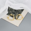 Niche Heart Outline Hoop Earrings - MLYH596