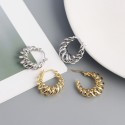 Hollow Spring Twist Hoop Earrings - MLYH597
