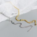 Solitaire Teardrop Clasp Chain Bracelet - MLYH601