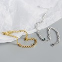 Solitaire Teardrop Clasp Chain Bracelet - MLYH601