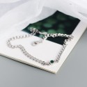 Solitaire Teardrop Clasp Chain Bracelet - MLYH601