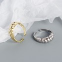 Vintage Twisted Textured Open Ring - MLYH607
