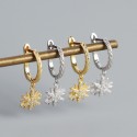 U-shaped Snowflake Dangle Earrings - MLYH608