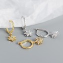 U-shaped Snowflake Dangle Earrings - MLYH608