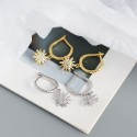 U-shaped Snowflake Dangle Earrings - MLYH608