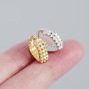Metallic Gear Shaped Heart Hoop Earrings - MLYH609