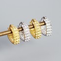 Metallic Gear Shaped Heart Hoop Earrings - MLYH609