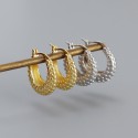 Vintage Dotted Circle Hoop Earrings - MLYH610