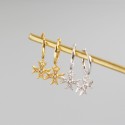 Sparkling Maltese Cross Dangle Earrings - MLYH611