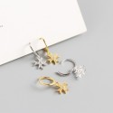 Sparkling Maltese Cross Dangle Earrings - MLYH611