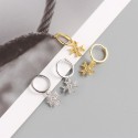 Sparkling Maltese Cross Dangle Earrings - MLYH611