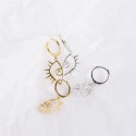 Statement Eye Outline Dangle Earrings - MLYH613