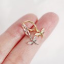 Sweet Pave Dragonfly Hoop Earrings - MLYH614