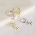 Sweet Pave Dragonfly Hoop Earrings - MLYH614