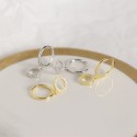 Elegant Pave Circle Dangle Earrings - MLYH616