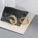 C-shaped Watch Chain Stud Earrings - MLYH618