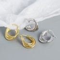 Wrapped Hollow Tube Hoop Earrings - MLYH620