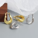 Wrapped Hollow Tube Hoop Earrings - MLYH620