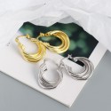 Wrapped Hollow Tube Hoop Earrings - MLYH620