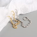 Beaded Gems Chain Earrings - MLYH626