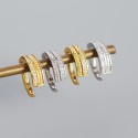 Twist and Gems Row Hoop Earrings - MLYH627