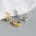 Twist and Gems Row Hoop Earrings - MLYH627