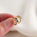 Sparkling Curve Rhinestone Hoop Earrings - MLYH628