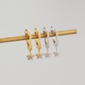 U-shaped Forget Me Not Dangle Earrings - MLYH630