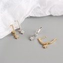 U-shaped Forget Me Not Dangle Earrings - MLYH630