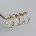 C-shape Chain Shaped Stud Earrings - MLYH633