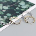 C-shape Chain Shaped Stud Earrings - MLYH633