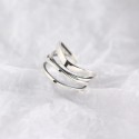 Irregular Wavy Outline Open Ring - MLYH634