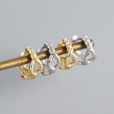 Metallic Twist Knot Hoop Earrings - MLYH636