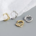Metallic Twist Knot Hoop Earrings - MLYH636