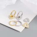Elegant Pave Heart Hoop Earrings - MLYH638