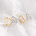 Niche Pave Twist Hoop Earrings - MLYH640