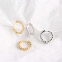 Niche Pave Twist Hoop Earrings - MLYH640