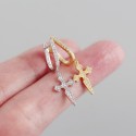 Pave Cross of Saint James Dangle Earrings - MLYH642